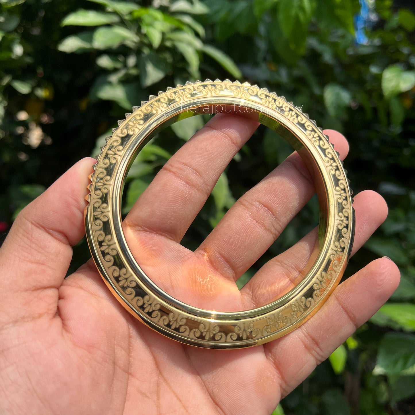 Laser Engraved Brass Kada