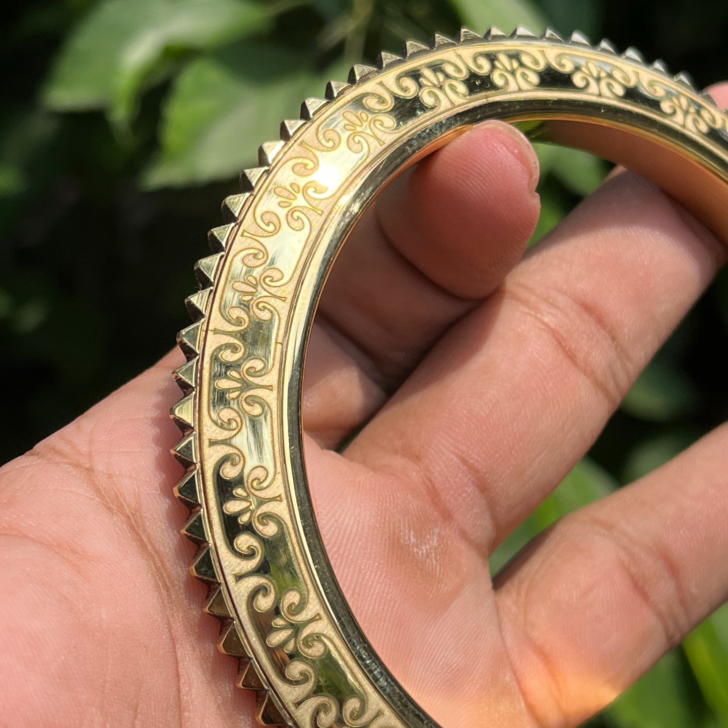 Laser Engraved Brass Kada