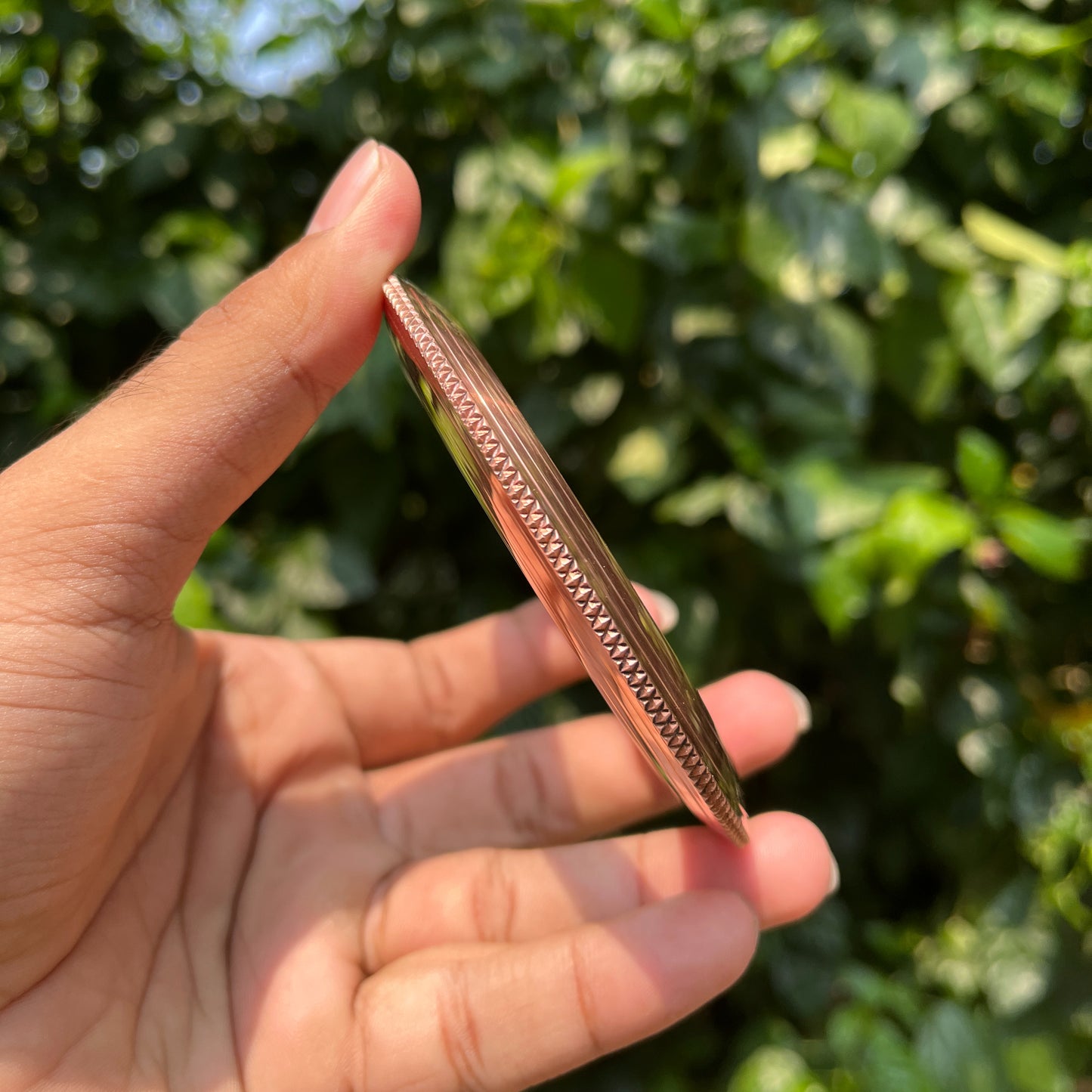 Copper Knurled Spiked Kada