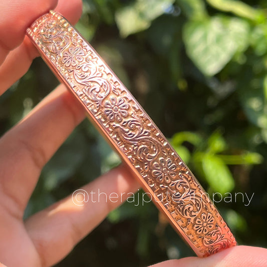 Copper Handengraved Kada 10mm