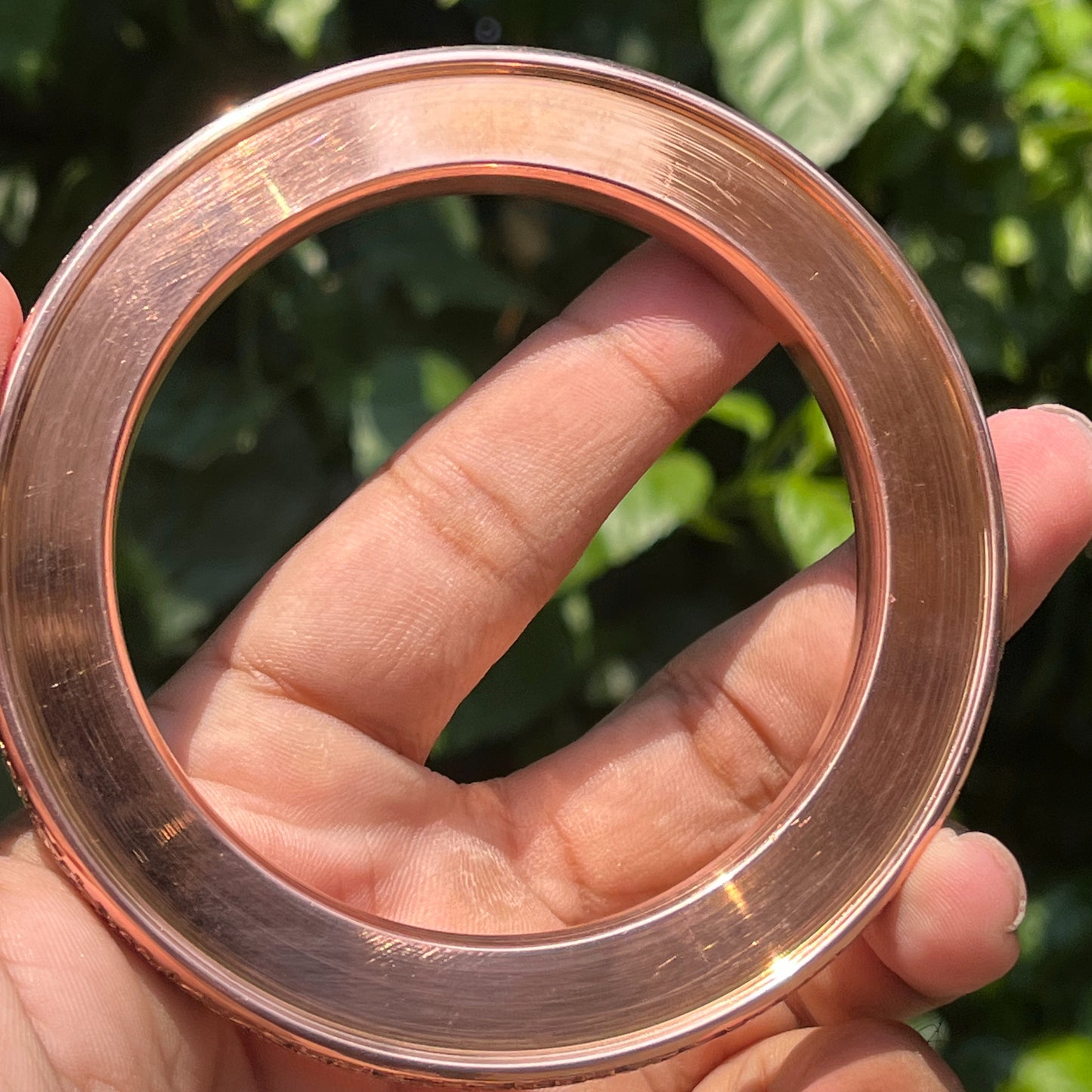 Copper Handengraved Kada 10mm