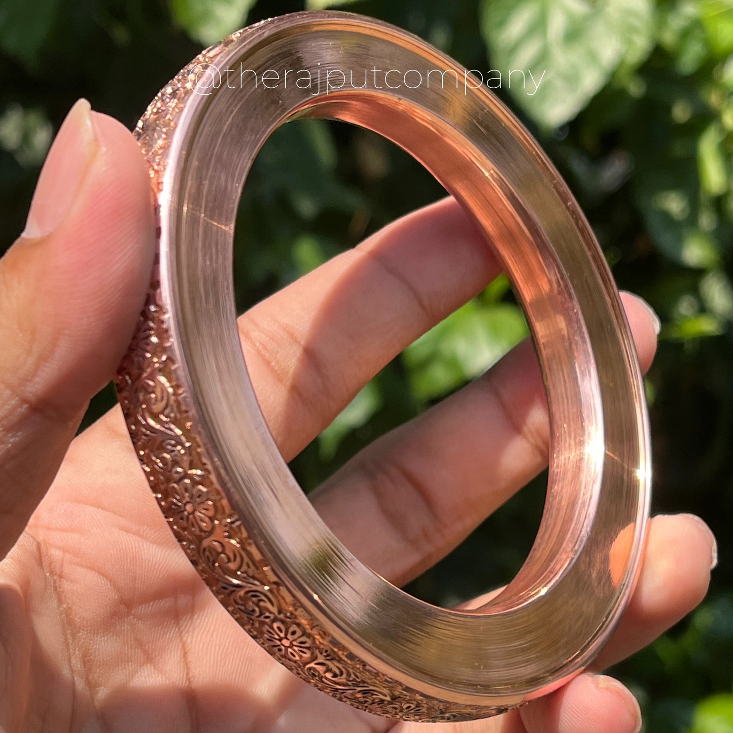 Copper Handengraved Kada 10mm