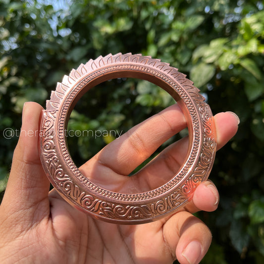 Copper Handmade Kada With Spikes