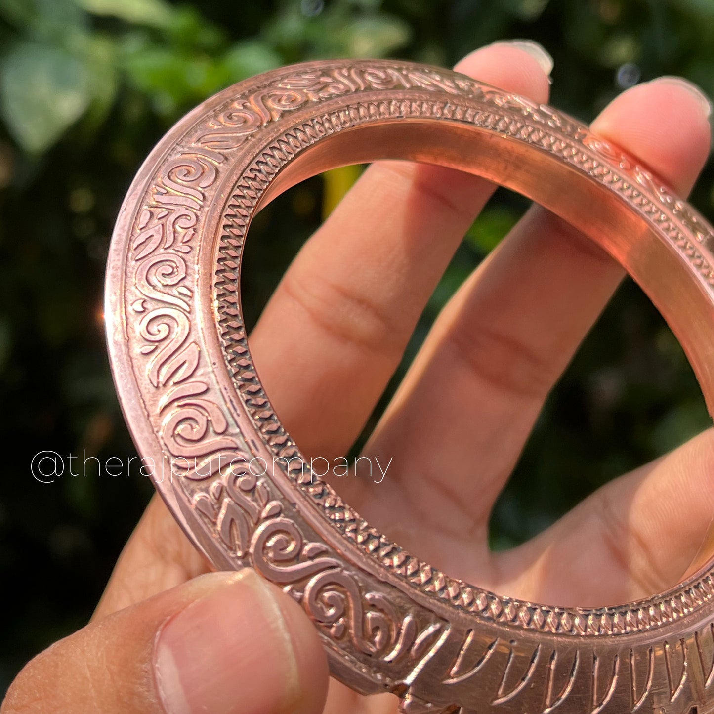 Copper Handmade Kada With Spikes