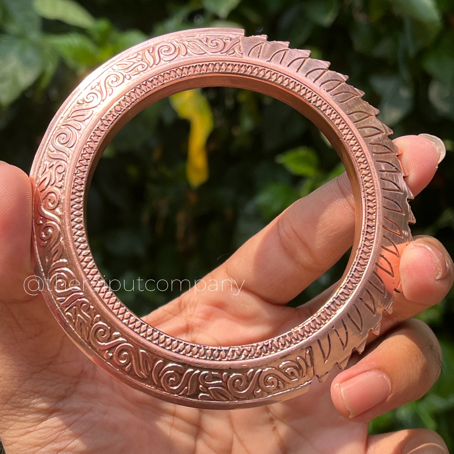 Copper Handmade Kada With Spikes