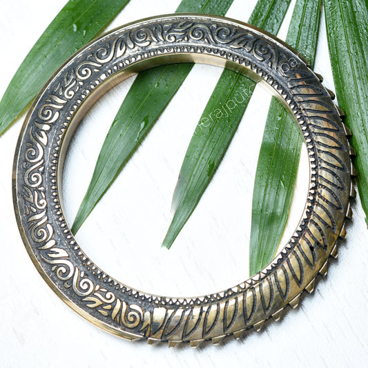 Bronze Handmade Kada With Spikes