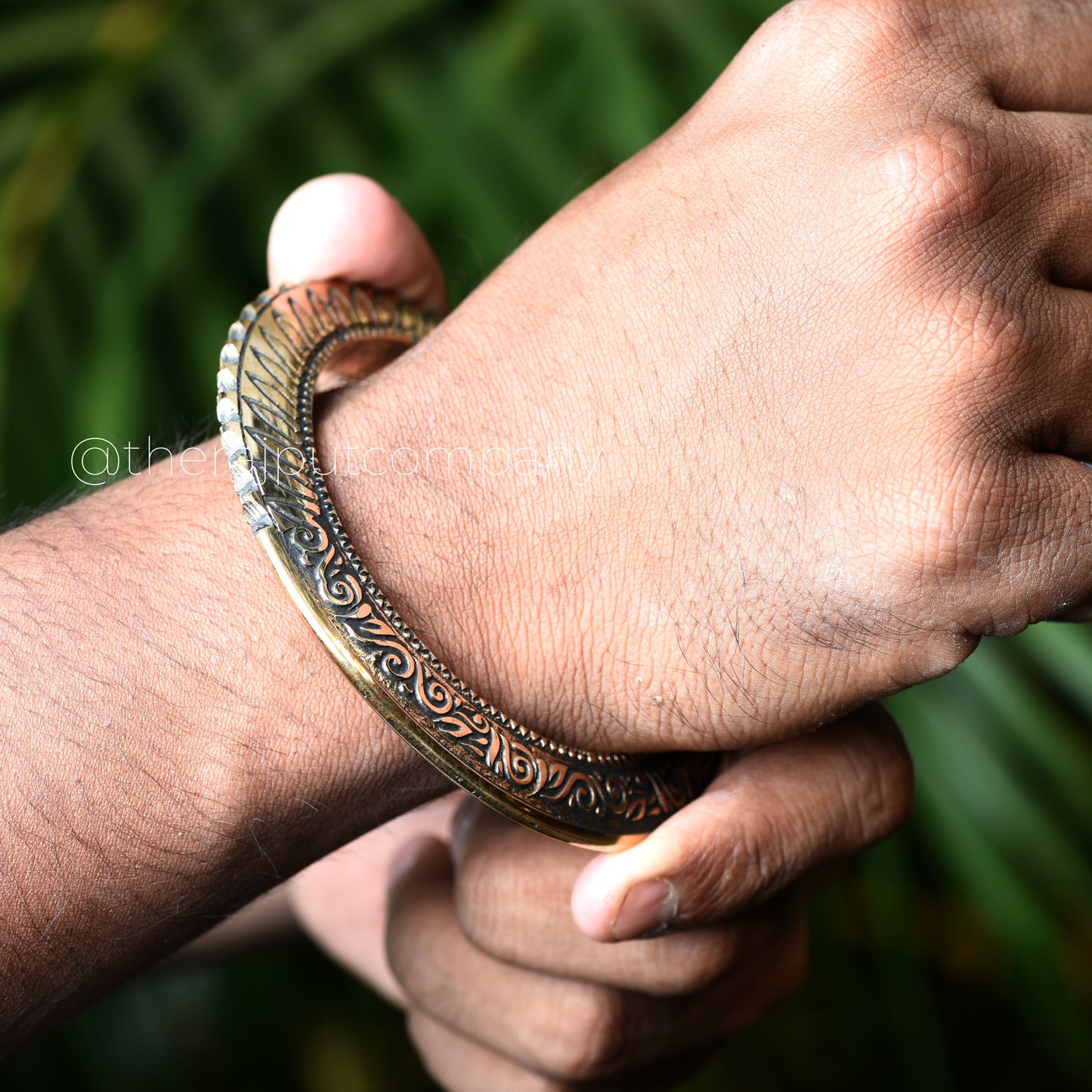 Bronze Handmade Kada With Spikes