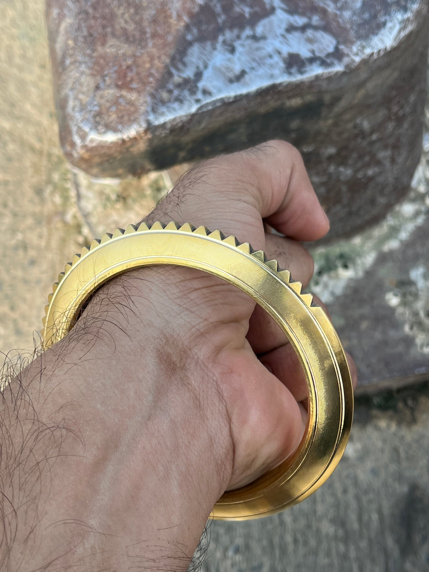 Brass Half Spiked Kada